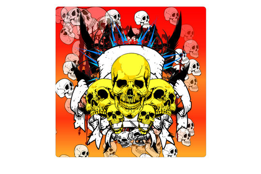 Fototapeta Skull Totenkopf Wappen