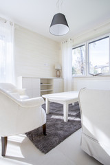 White furnitures in living room
