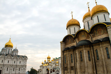 Fototapeta na wymiar Cathedrals inside the Kremlin
