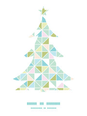 Vector colorful pastel triangle texture Christmas tree