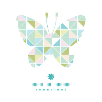 Vector colorful pastel triangle texture butterfly silhouette