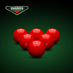 Snooker ball on snooker table.vector