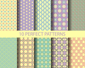 10 cute vintage geometric patterns