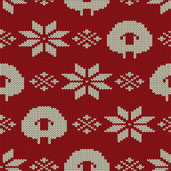 Scandinavian seamless knitted pattern