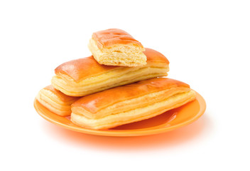 bread on a white background