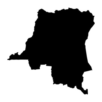 vector map of map of Democratic republic of Congo