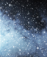 Smoke over black background