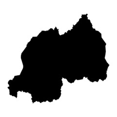 vector map of Rwanda - obrazy, fototapety, plakaty