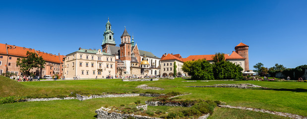 Fototapeta na wymiar Wawel Royal Castle -Stitched Panorama
