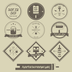 Paint job shop vintage label
