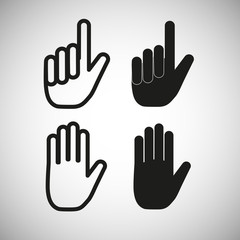 Obraz premium Hand icons, vector