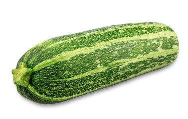 Courgette or zucchini isolated on white