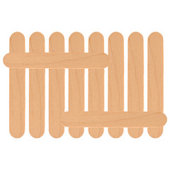 wood ice-cream stick isolated on white background