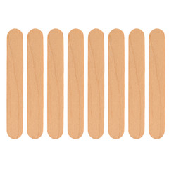 wood ice-cream stick isolated on white background