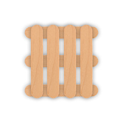 wood ice-cream stick isolated on white background