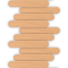 wood ice-cream stick isolated on white background