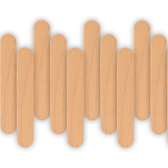 wood ice-cream stick isolated on white background