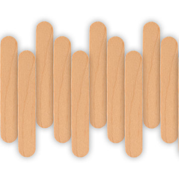 wood ice-cream stick isolated on white background