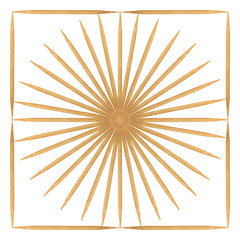 Obraz premium Abstract of Bamboo toothpicks isolated on white background