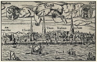 Riga, Latvia, 1550 (Cosmographia by Sebastian Münster)