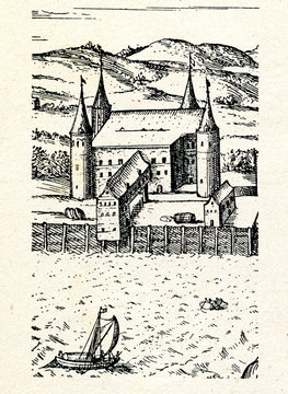 Castle of Riga (Urbium Praecipuorum Folius Mundi, 1616)