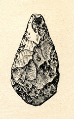 Fototapeta premium Chellean (Oldowan) hand axe or biface