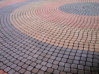 円形の石畳