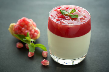 Pomegranate Panna cotta