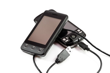 Handy mit USB Kabel
