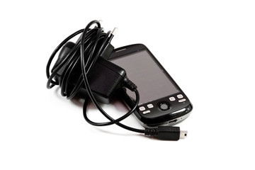 Handy mit Aufladekabel