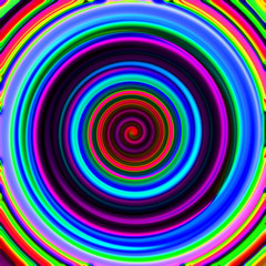 Fototapeta na wymiar Funky Swirl Neon Pattern