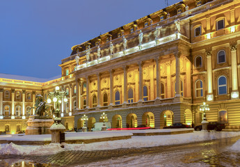 Royal palace at night , Hungary