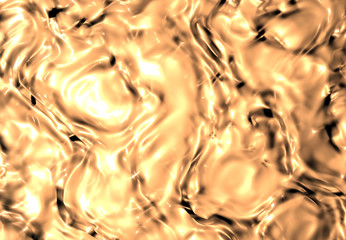 The unidentified liquid golden object computer generated