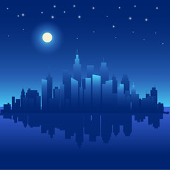 Night city skyline