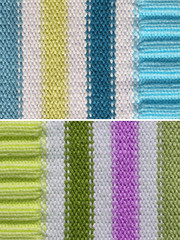 Set Knitted wool texture background