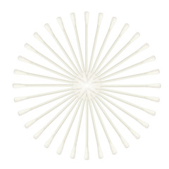 Abstract of Cotton buds isolated on white background