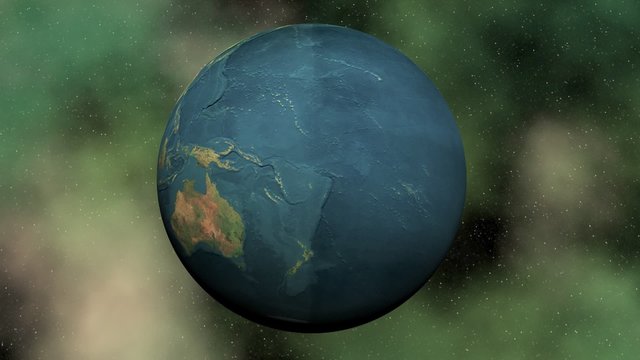 Seamless looping earth - 3D render
