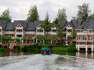 rest house on lake