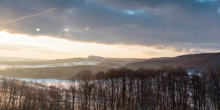 Winter Sunset Landscape