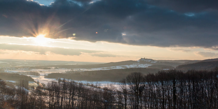 Winter Sunset Landscape