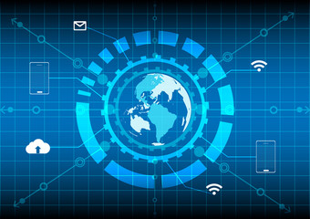 Abstrack background  world digital technology