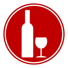 Bottle and glasse button