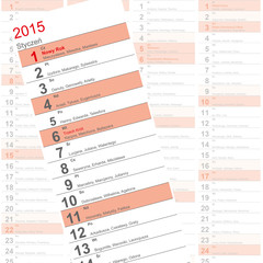 Obraz premium Nowy Rok 2015