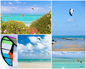 kite-surf à l'île Rodrigues, Maurice