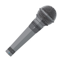vector color flat style stage microphone device