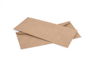 Brown envelope made by recycled paper