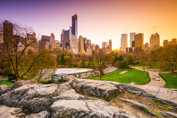 Central Park at Dusk in New York City