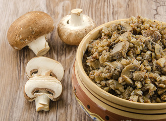 Fototapeta premium buckwheat porridge