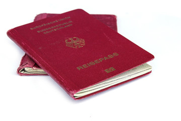 passports isolated on white background