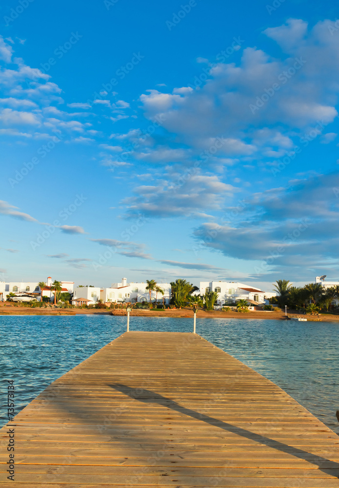 Sticker pier over waters